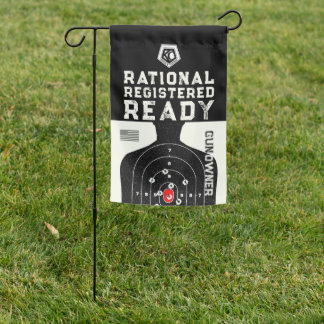 Rational Registered and Ready Gun Owner Garden Flag