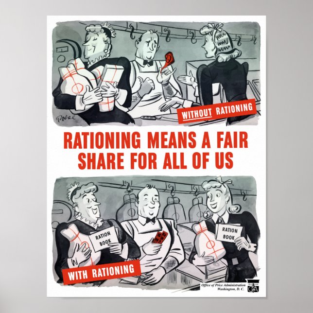 Rationing Means A Fair Share For All Of Us Poster (Front)