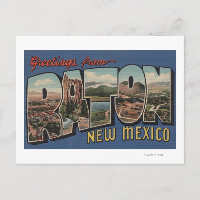 Raton, New Mexico - Large Letter Scenes Postcard (Front)