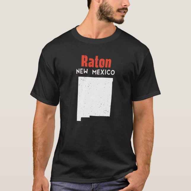 Raton USA State America Travel New Mexican New Mex T-Shirt (Front)
