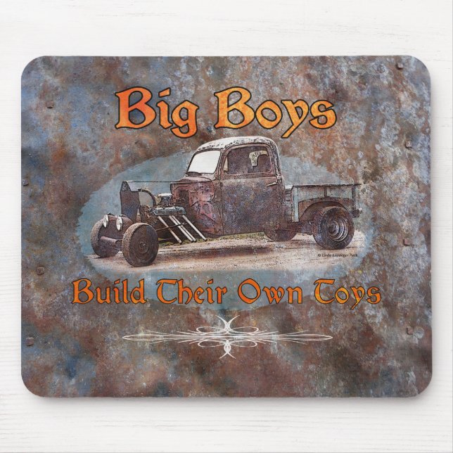 Ratrod Truck Rusty Metal Mouse Pad (Front)
