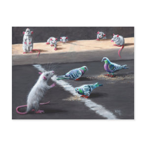 Rats and Pigeons Postcard