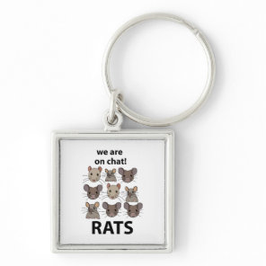 Rats Animal We Are On Chat Funny Rats Keychain