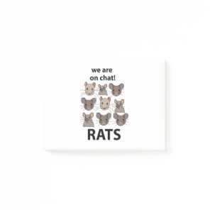 Rats Animal We Are On Chat Funny Rats Post-it Notes
