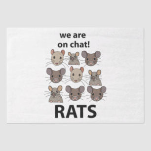 Rats Animal We Are On Chat Funny Rats Tissue Paper