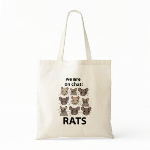 Rats Animal We Are On Chat Funny Rats Tote Bag