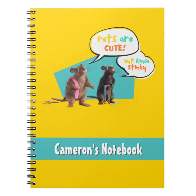 Rats Are Cute But Kinda Stinky Notebook (Front)