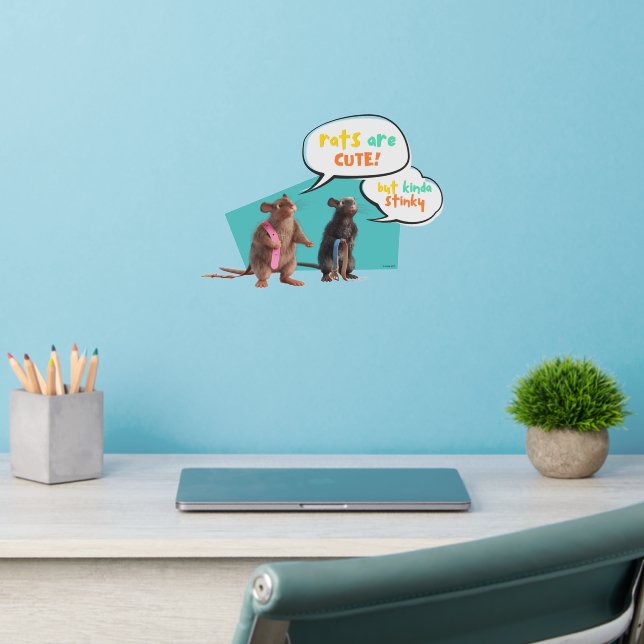 Rats Are Cute But Kinda Stinky Wall Decal (Home Office 2)