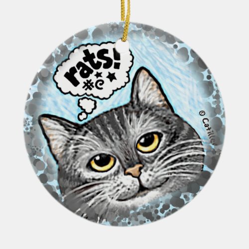 Rats Cat custom name ornament