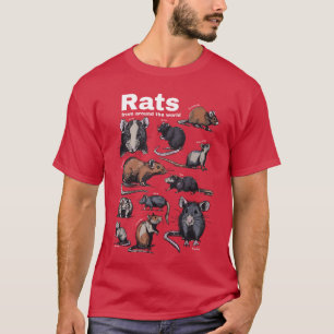 Rats from Around The World Vintage Rodent Chart T-Shirt