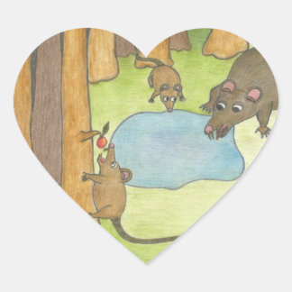Rats Heart Sticker