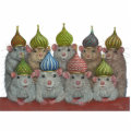 Rats in St Basil's onion dome hats sculpture