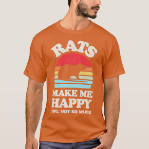 Rats Make Me Happy Sunset Retro for Men Women Boys T-Shirt