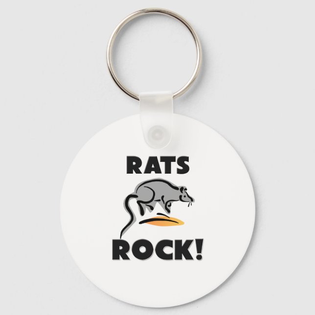 Rats Rock Keychain (Front)