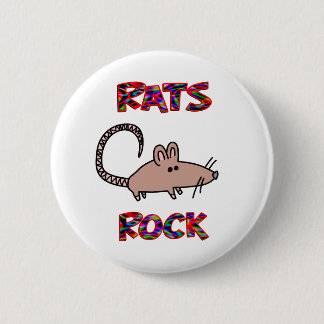 Rats Rock Pinback Button