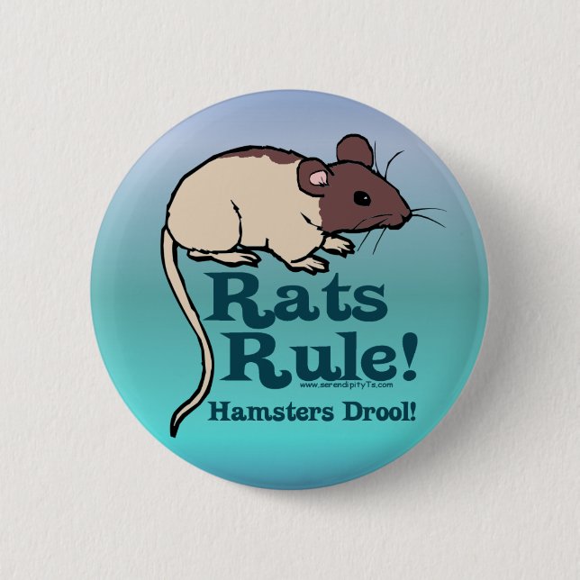 Rats Rule! Button (Front)