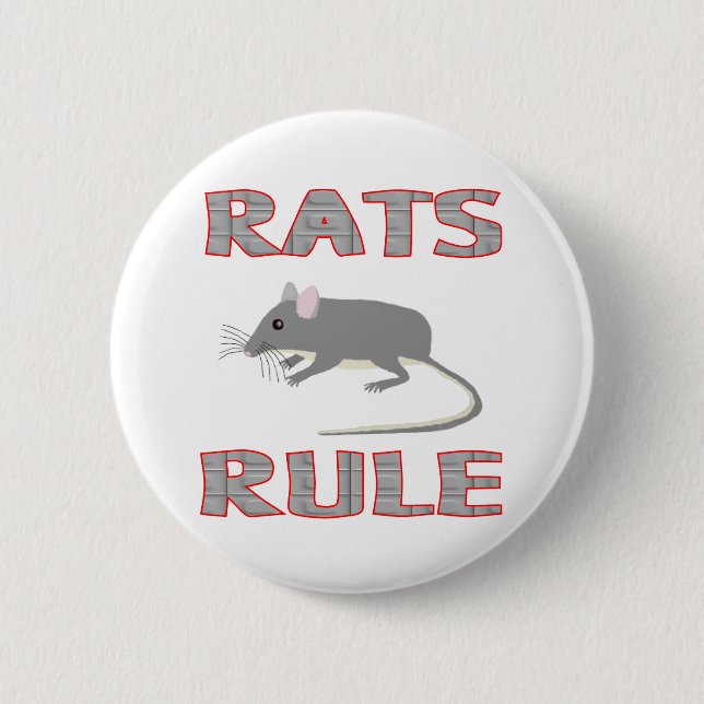RATS RULE PINBACK BUTTON (Front)