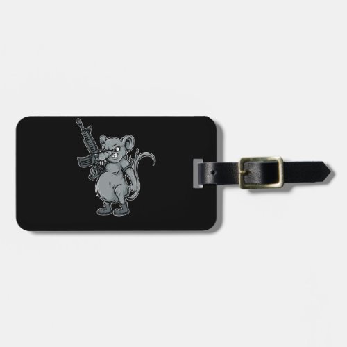 rats_soldier_with_gun_illustration luggage tag