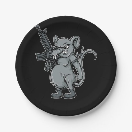 rats_soldier_with_gun_illustration paper plates