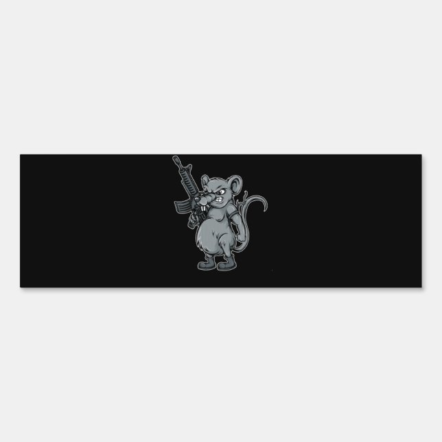 rats-soldier-with-gun-illustration sign (Front)
