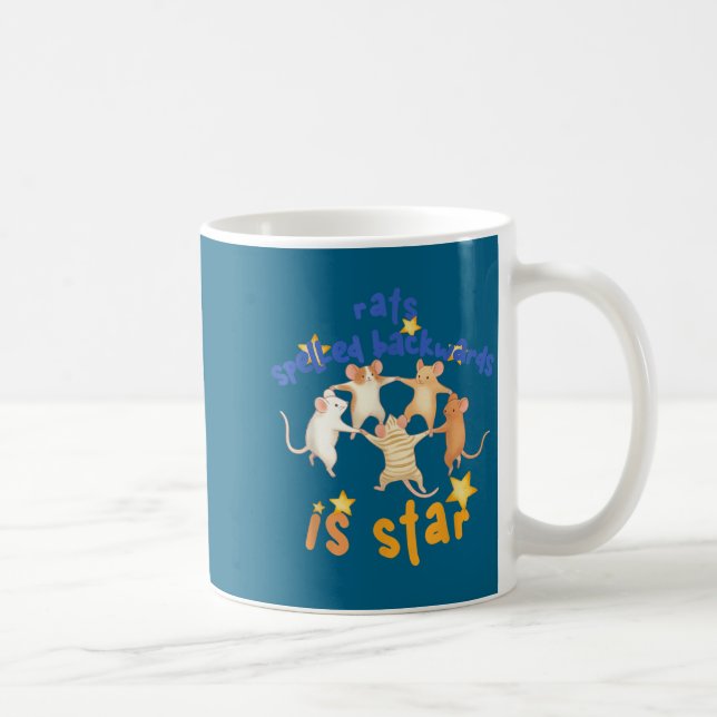 Rats Spelled Backwards Is Star Funny Rat Meme Rat  Coffee Mug (Right)