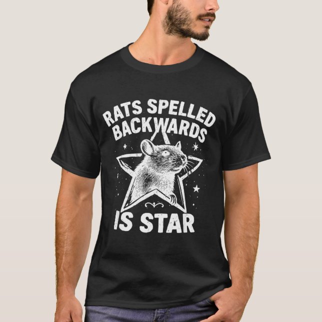 Rats Spelled Backwards Is Star  T-Shirt (Front)