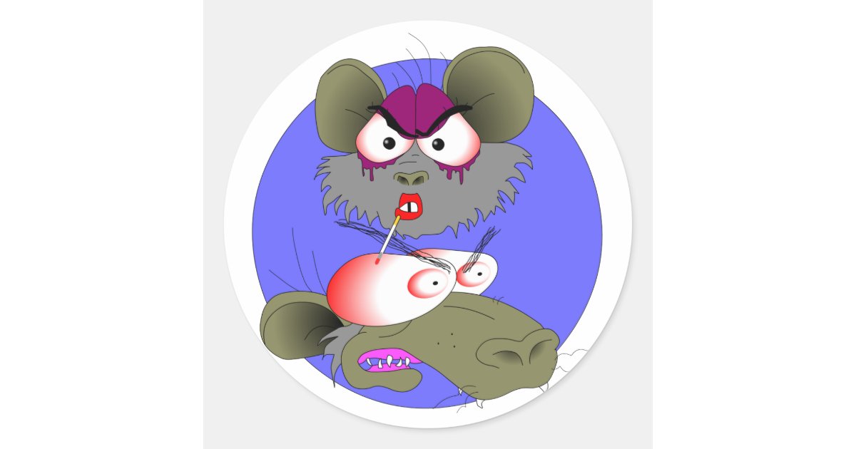 Angry Rat Sticker Rats Sticker | Zazzle