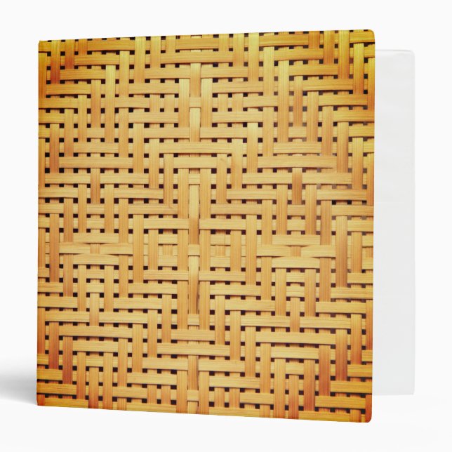 Rattan Weave 3 Ring Binder (Front/Inside)