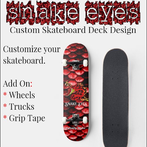 Rattle Snake Custom Skateboard Deck