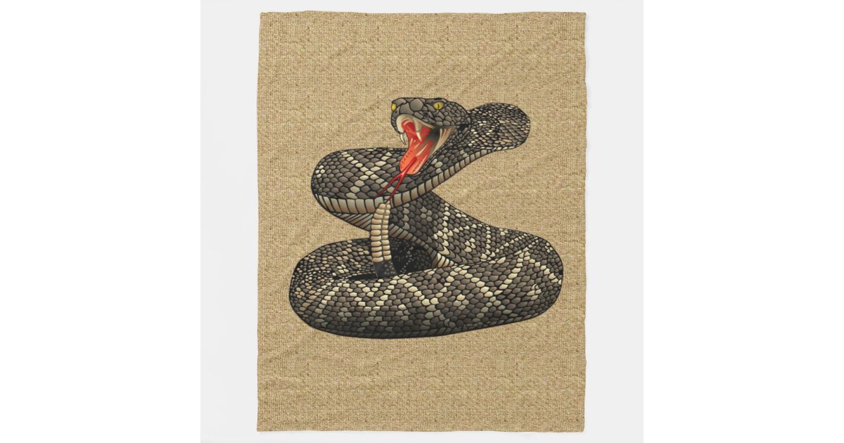 RATTLE SNAKE FLEECE BLANKET Zazzle