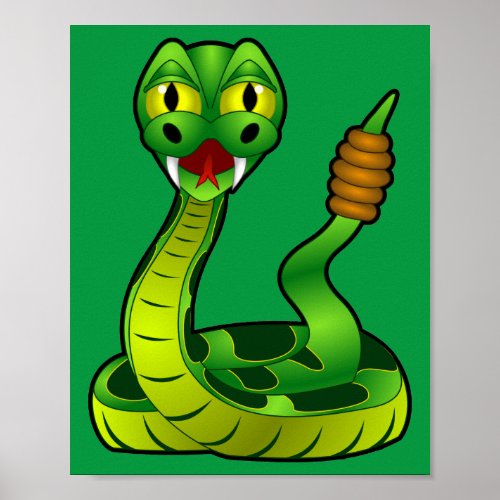 rattle snake reptile snake toxic poster