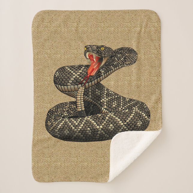 Rattle Snake Sherpa Blanket (Front)