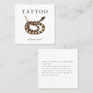 Rattle Snake Tattoo Aftercare Instructions Modern Square Business Card