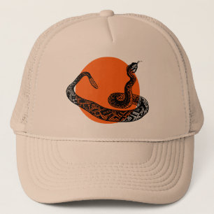Rattle snake trucker hat