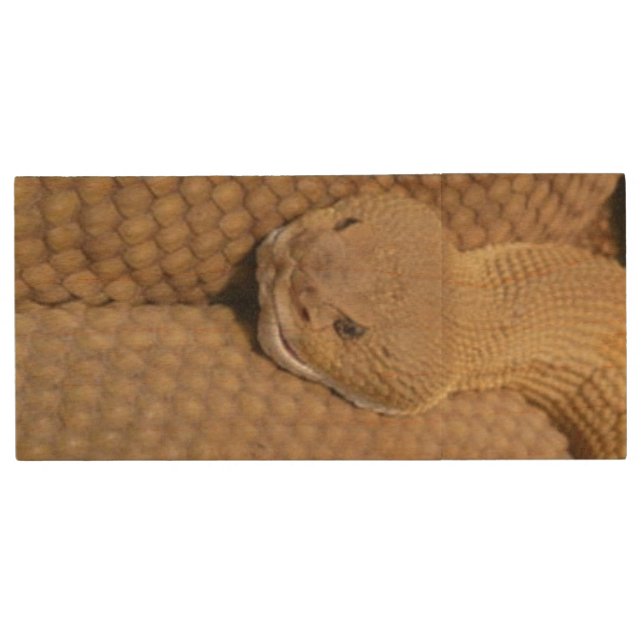 RATTLE SNAKE USB 12 GB WOOD FLASH DRIVE (Front)