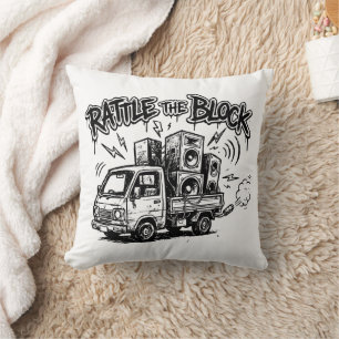 Rattle The Block Throw Pillow