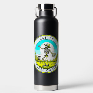Rattle Those Chains Disc Golfing Skeleton Water Bottle