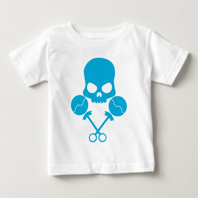 Rattler Skull - In death defying blue! Baby T-Shirt (Front)