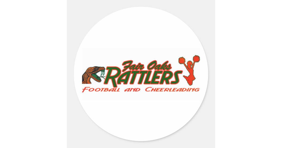 rattlers logo classic round sticker Zazzle