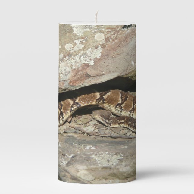 Rattlesnake at Shenandoah National Park Pillar Candle (Front)