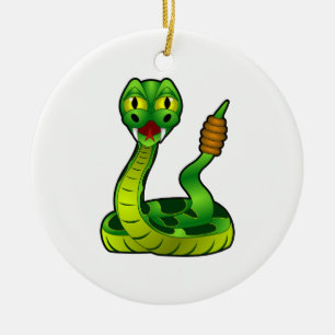 Rattlesnake Ceramic Ornament