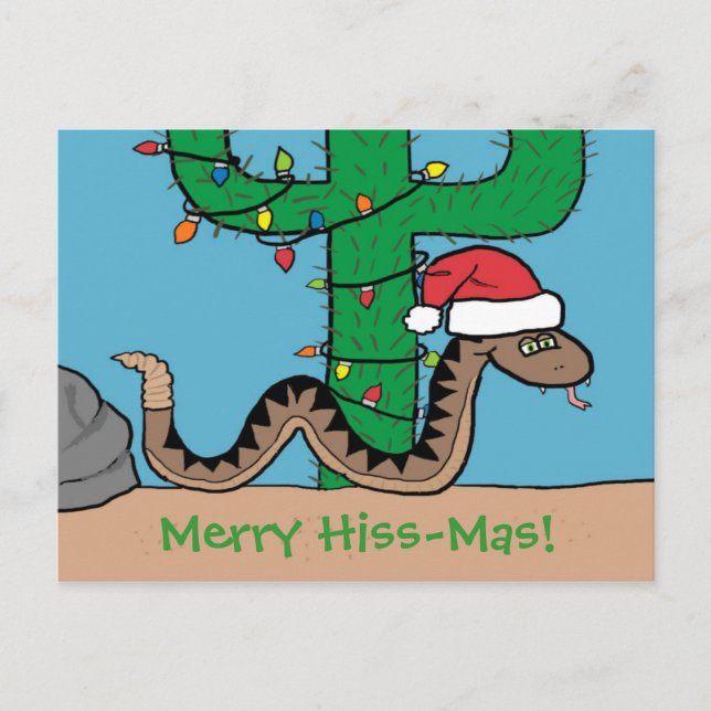 Rattlesnake Christmas Cactus Post Cards (Front)