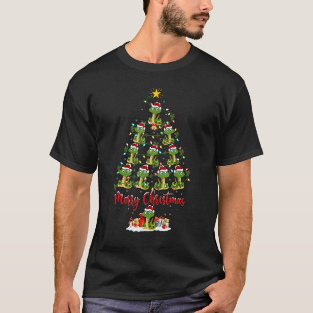 Rattlesnake Christmas Tree Lights   Rattlesnake Xm T-Shirt (Front)
