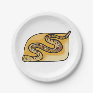 Rattlesnake Coiled Snake Southwestern Desert Paper Plates