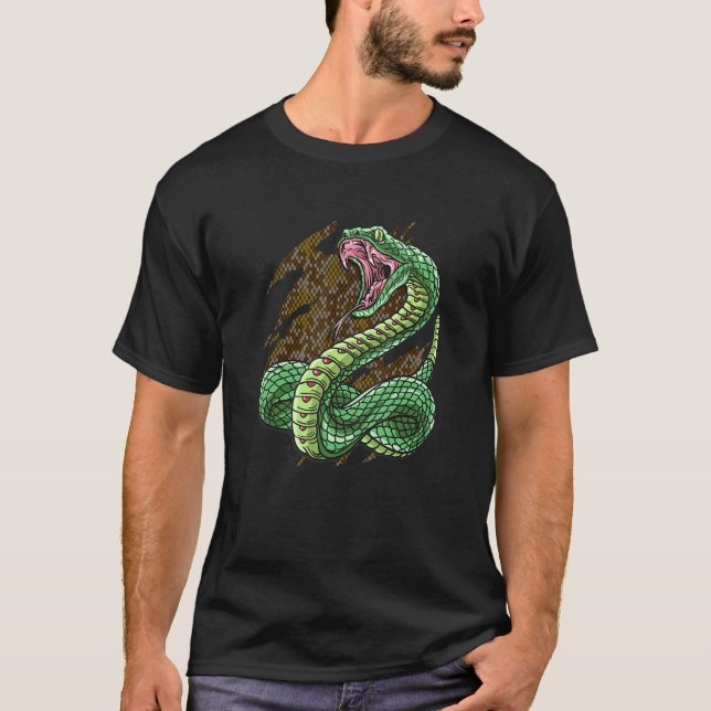 Rattlesnake   For Snake Breeders   Angry Snake T-Shirt (Front)