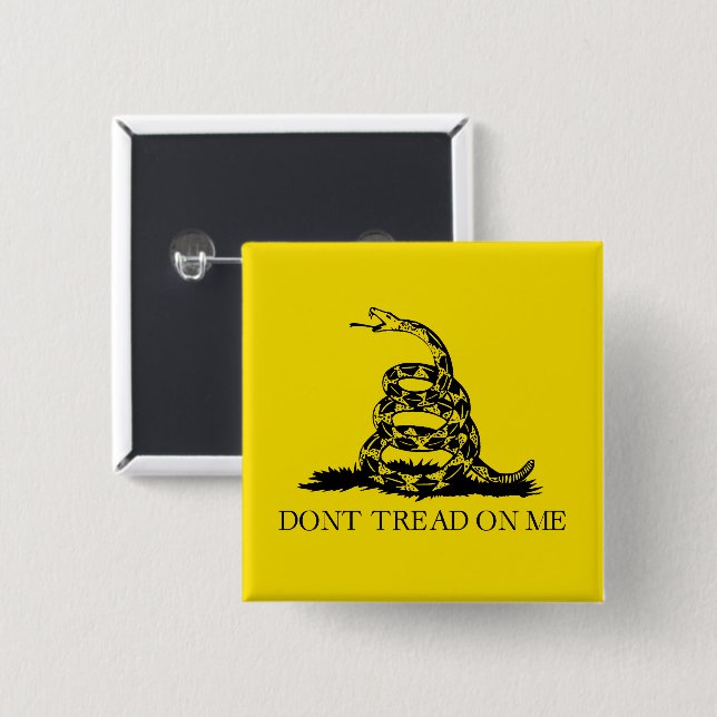 Rattlesnake Gadsden Flag: Fight, Resistance Button (Front & Back)