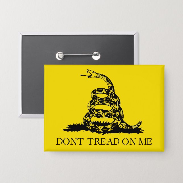 Rattlesnake Gadsden Flag: Fight, Resistance Button (Front/Back)