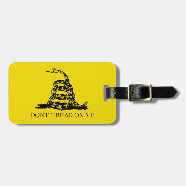 Rattlesnake Gadsden Flag: Fight, Resistance Luggage Tag (Front Horizontal)