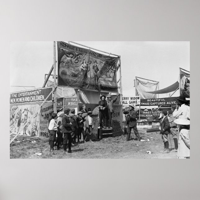 Rattlesnake Joe Sideshow, 1920s Poster (Front)