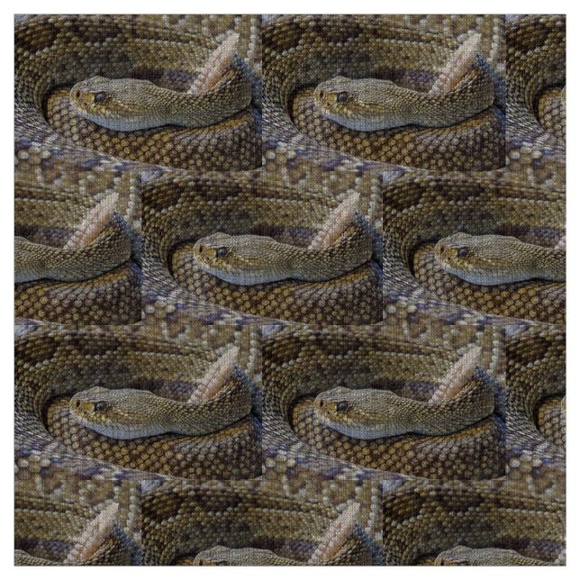 Rattlesnake photo fabric (Swatch)